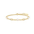 Gold Bezel-Set Cube and Pearl Station Bracelet